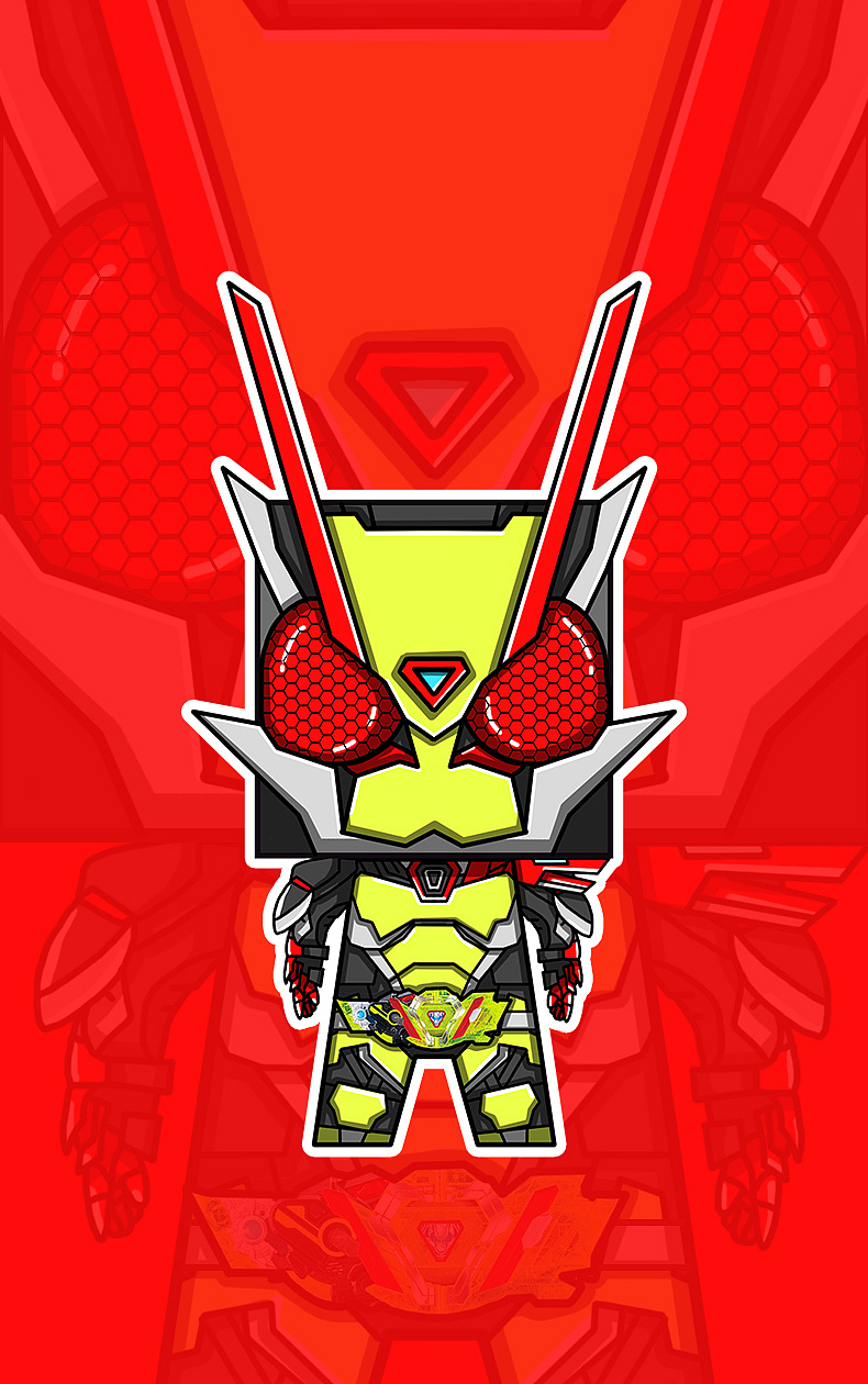 假面骑士02纸模壁纸