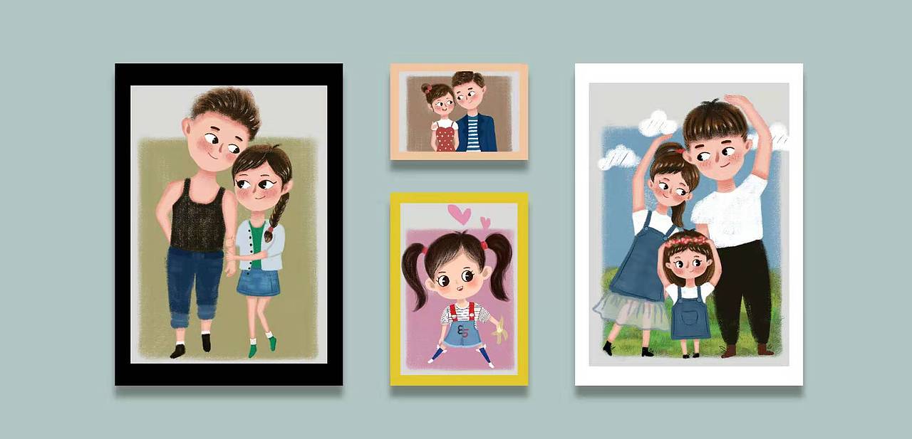 照片变卡通之老公的生日礼物|插画|艺术插画|糖豆儿果_原创作品-站酷