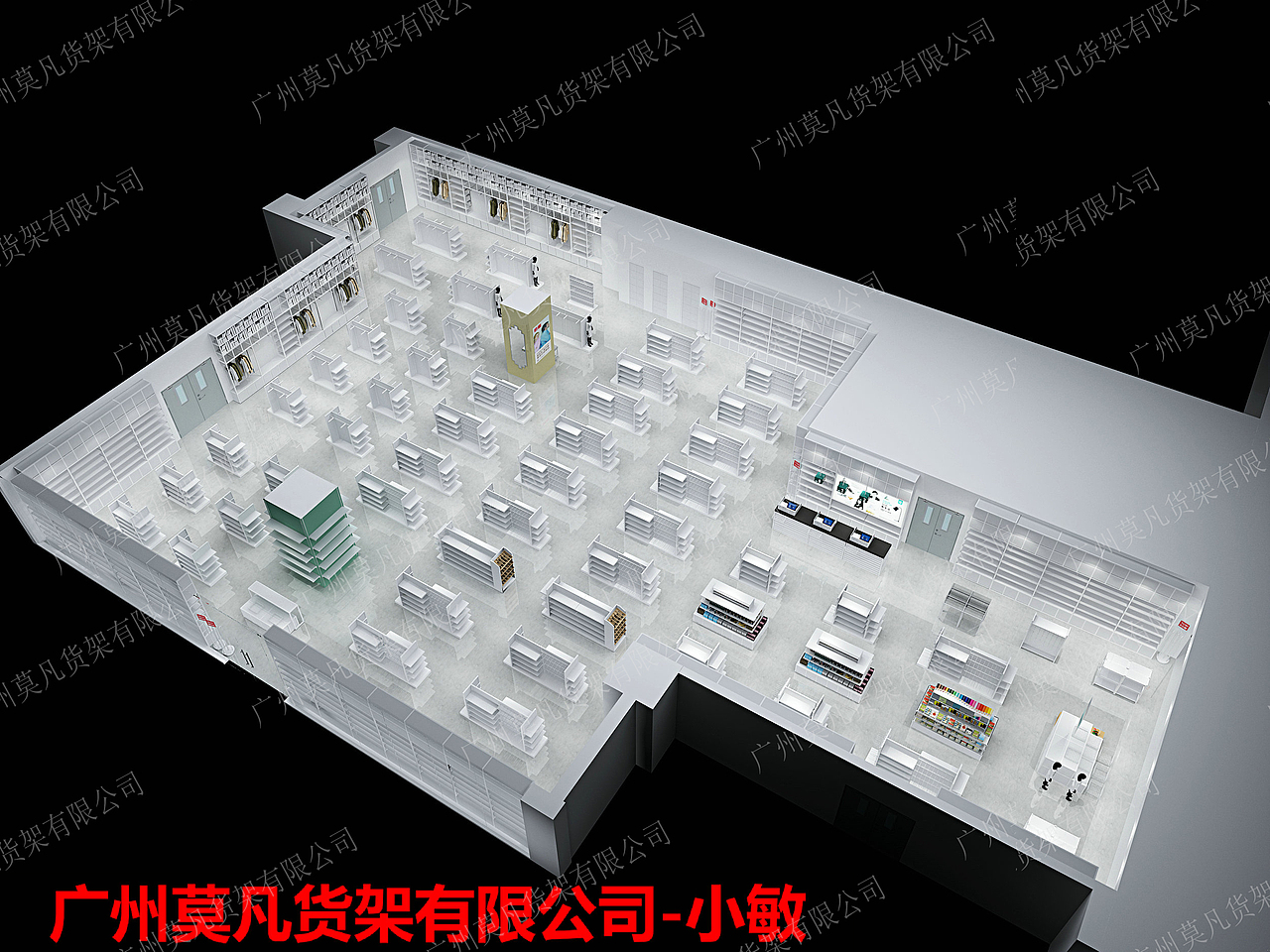 wow colour给消费者试妆,诺米货架,三福货架