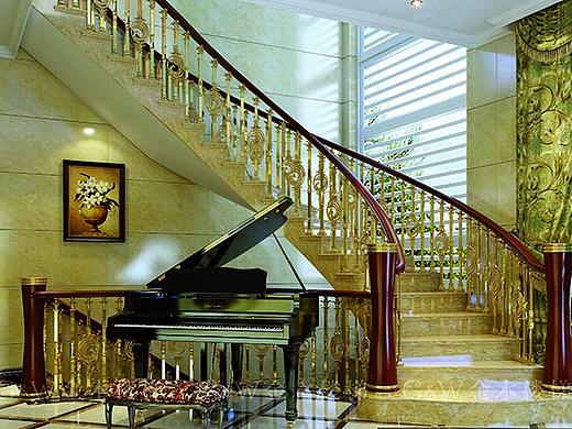 西安纯铜雕刻楼梯护栏安装详细见解