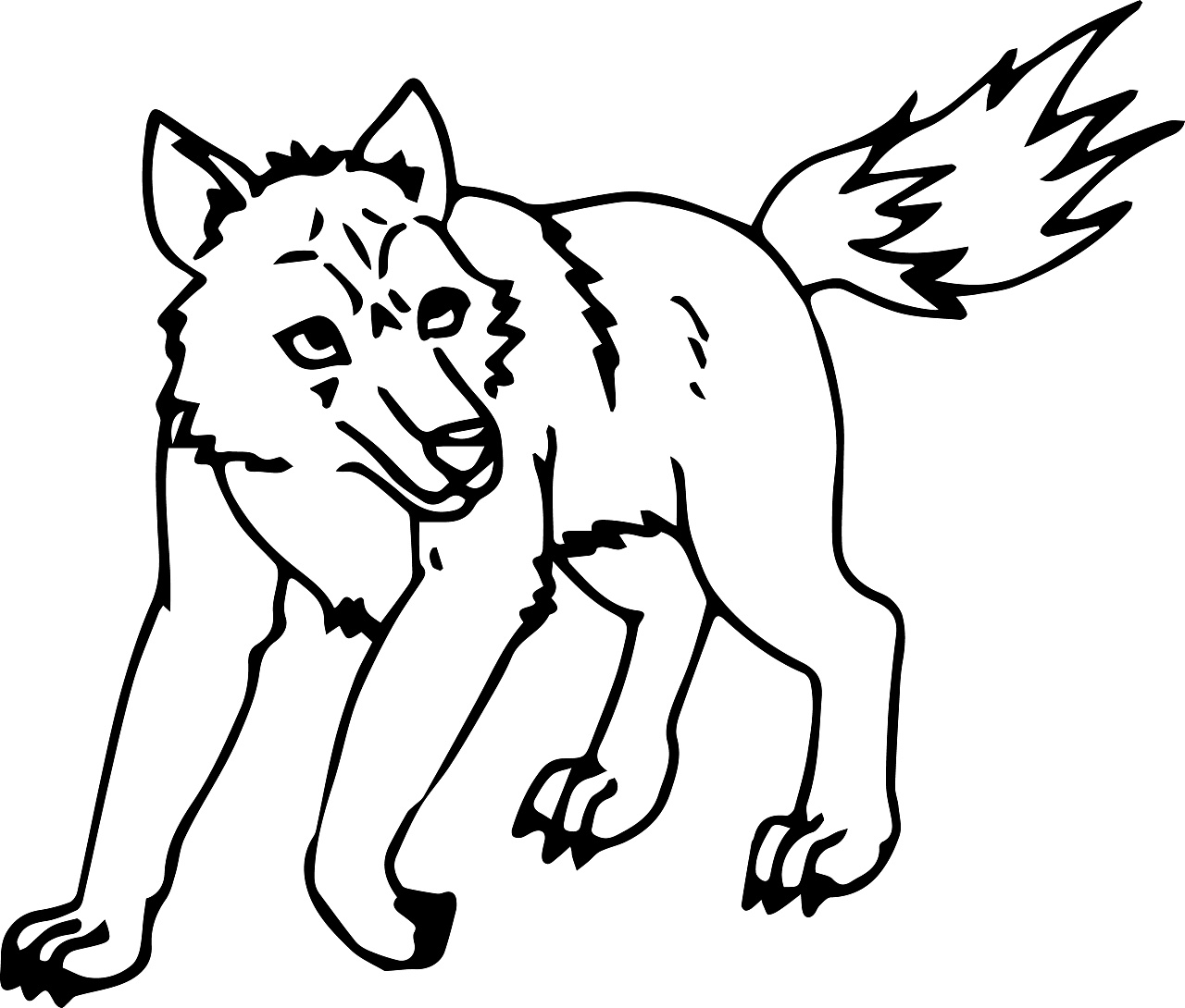 狼怎么画简单 画法图片