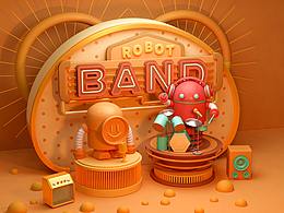 Robot乐队-C4D作品