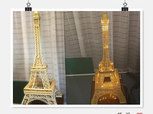竹签手工 埃菲尔铁塔 全手工
