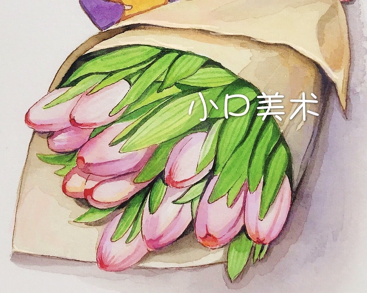 水彩——《一束鲜花》（图ZMjEwMzI1OTg0） - 创作习作 - 站酷设计师Z62438438原创素材 - 站酷ZCOOL