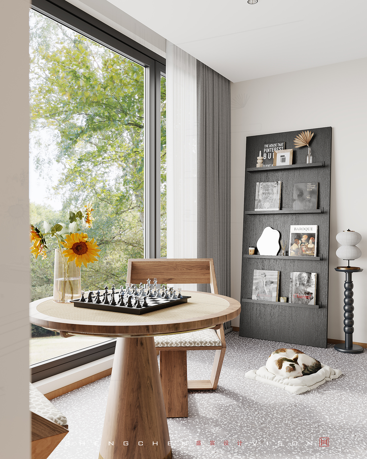 盛宸视觉 | 中古风客餐厅（图ZMzA3OTU1OTIw） - 家装设计 - 站酷设计师盛宸视觉原创素材 - 站酷ZCOOL