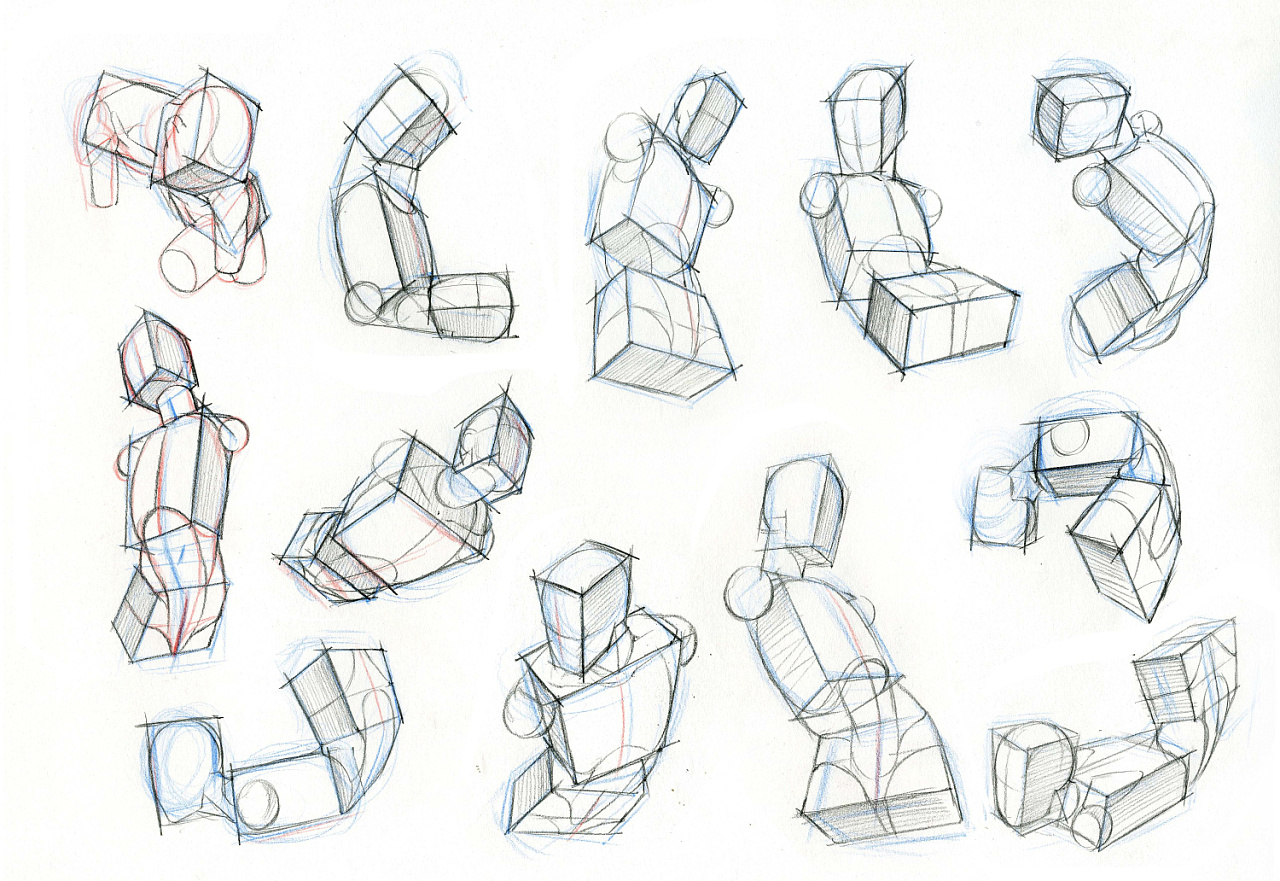 【习作】人体结构基础训练稿_画画的春哥-站酷zcool