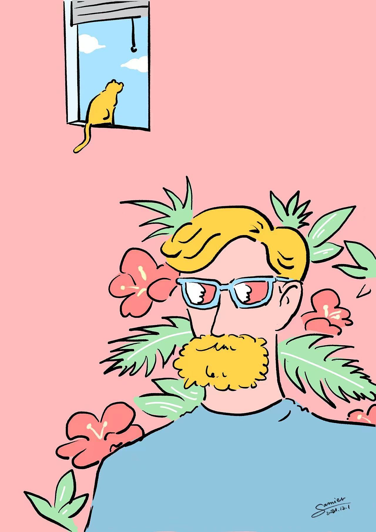 procreate 风格插画