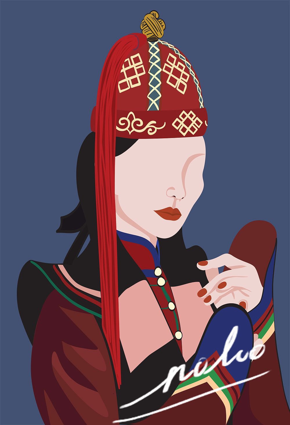 蒙古風格插畫（圖ZMjEyODM3NDk2） - 商業(yè)插畫 - 站酷設計師noloo原創(chuàng)素材 - 站酷ZCOOL