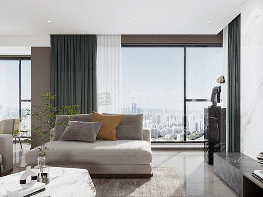 龙湖尘林间162平装修效果图,照母山大平层装修在建工地