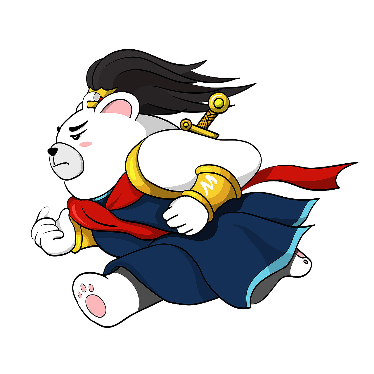 手绘武侠英熊爸:向前冲