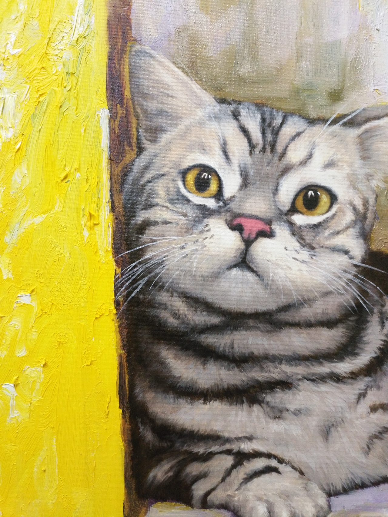 宠物画家刘诗洋――慵懒猫咪绘画步骤详情|fine art|oil painting|宠物画家刘诗洋_Original作品-站酷ZCOOL