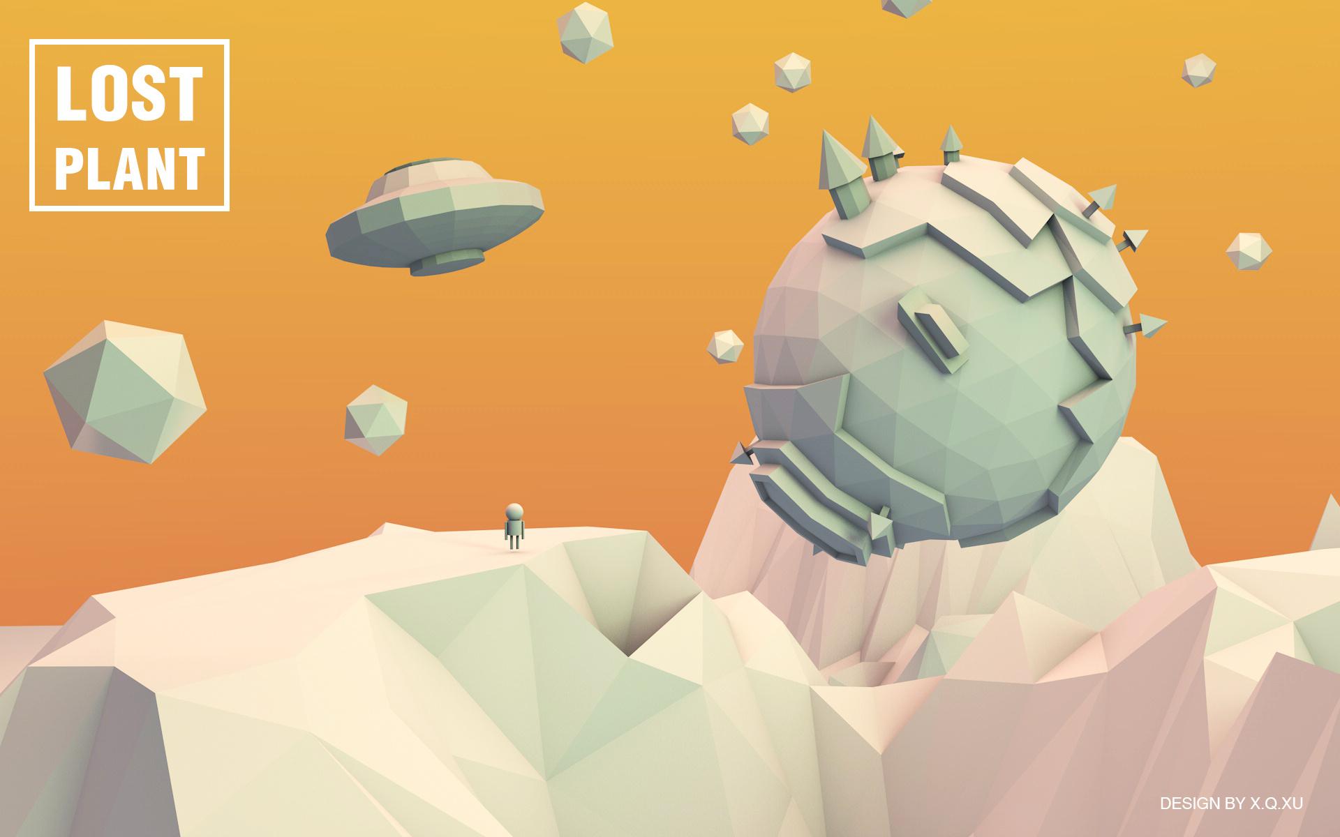 lost plant#lowpoly#风格|平面|海报|johnsmalls - 原创作品 - 站酷
