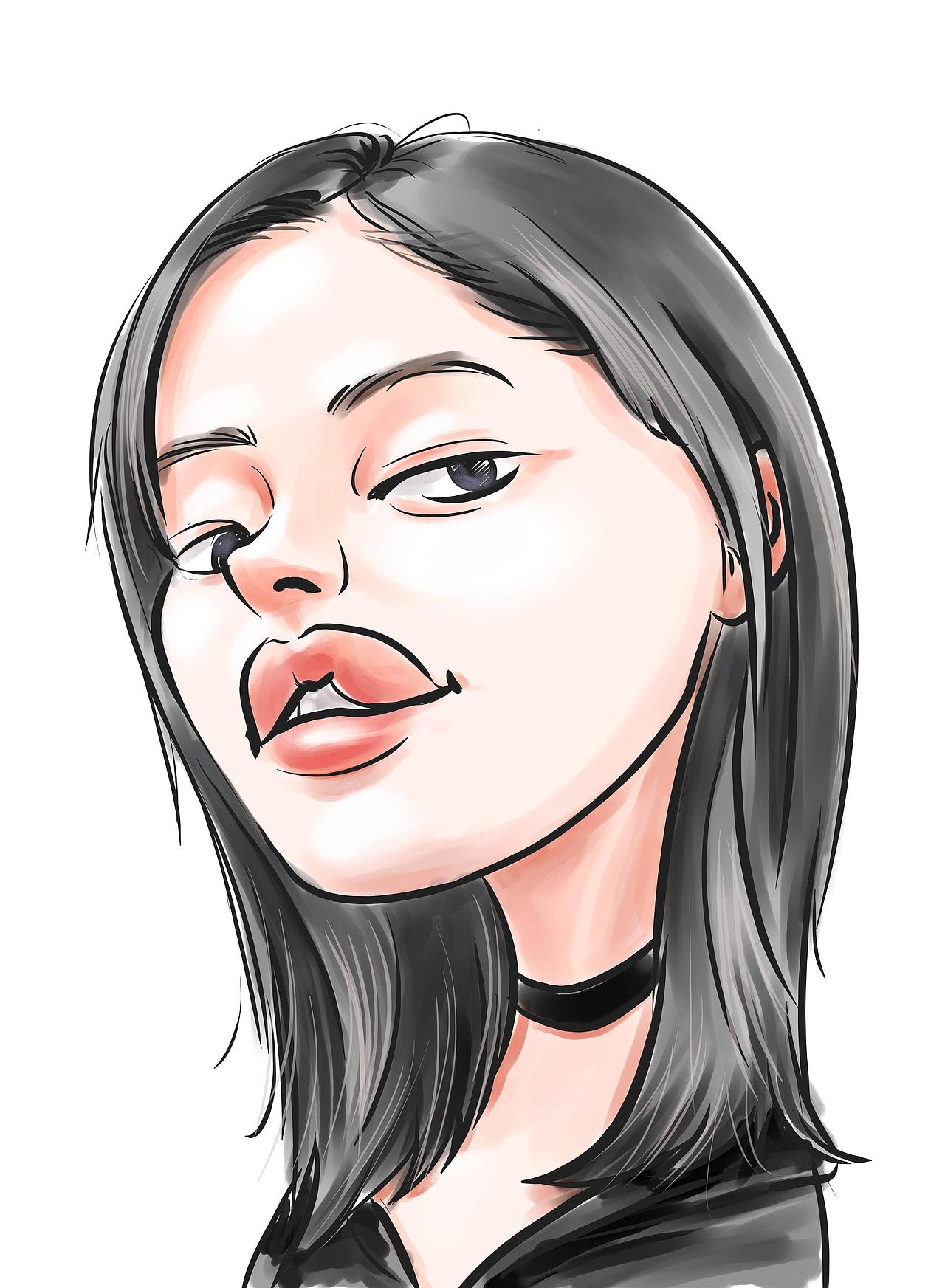 辛芷蕾夸张肖像漫画