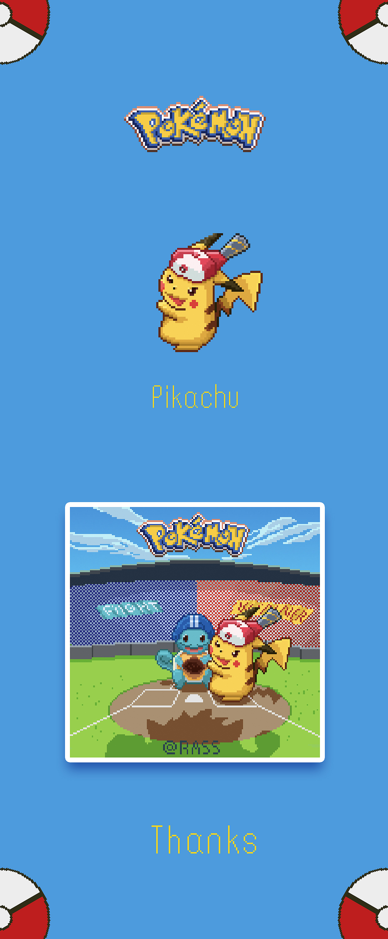 像素练习精灵pokemon皮卡丘