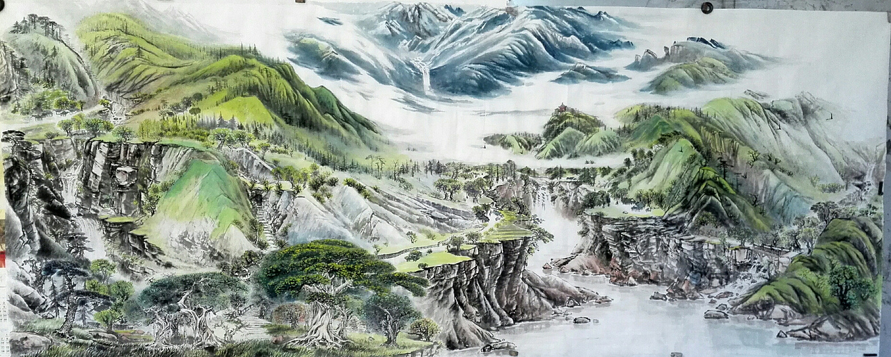 中国山水画（图ZNDc1NjA5ODA=） - 绘画 - 站酷设计师大饼爱吃面原创素材 - 站酷ZCOOL