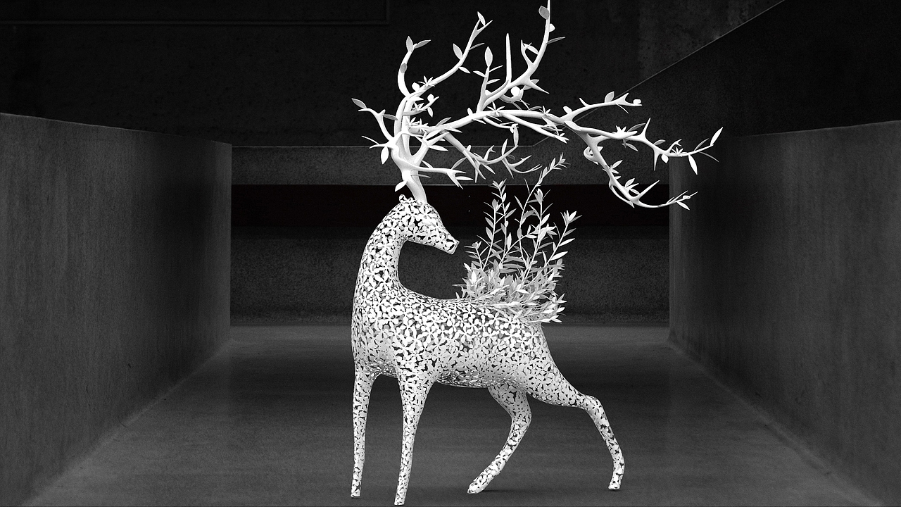 雕塑小品——鹿系列（图ZMjYzODYxMjI0） - 雕塑 - 站酷设计师AnthonyChanZ原创素材 - 站酷ZCOOL