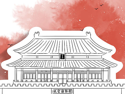 国庆节传播插画