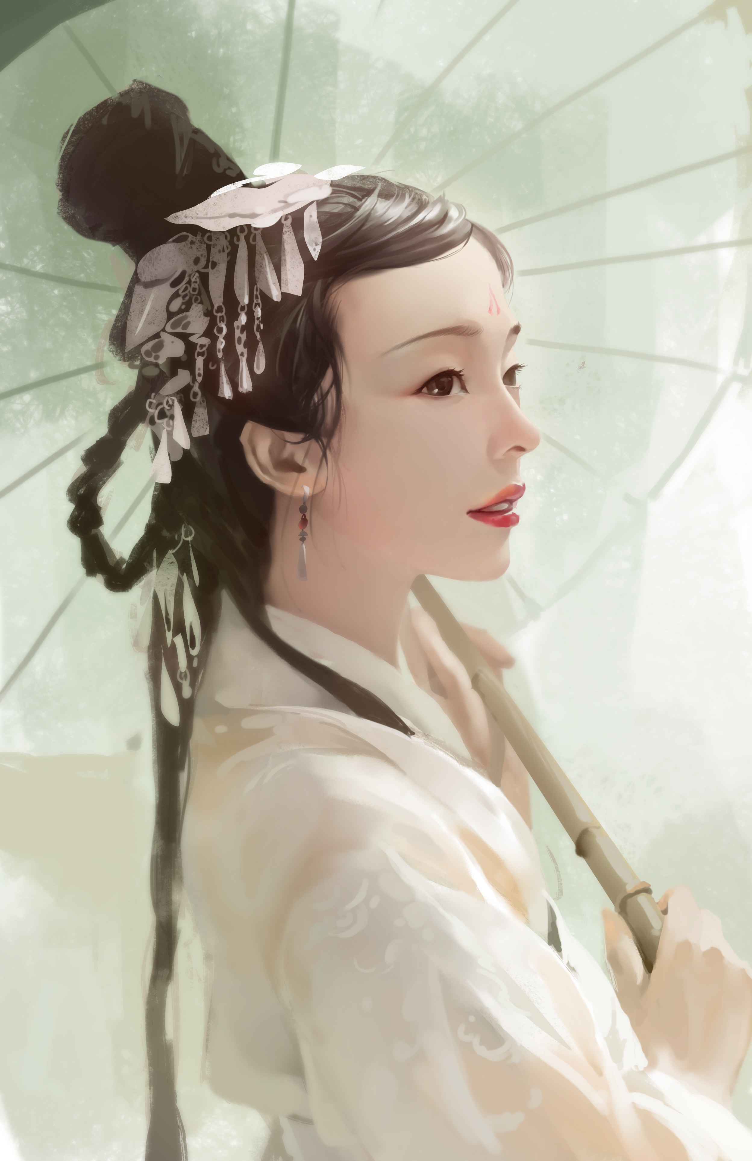 游戏原画——古装美女|插画|游戏原画|叶子学堂 - 原创作品 - 站酷