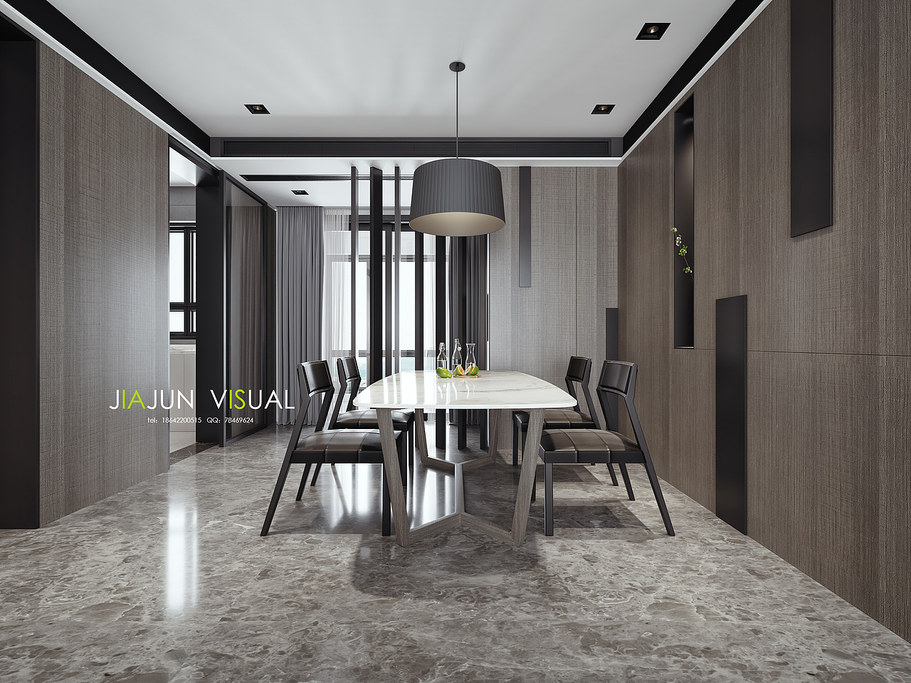 现代港式客餐厅空间表现