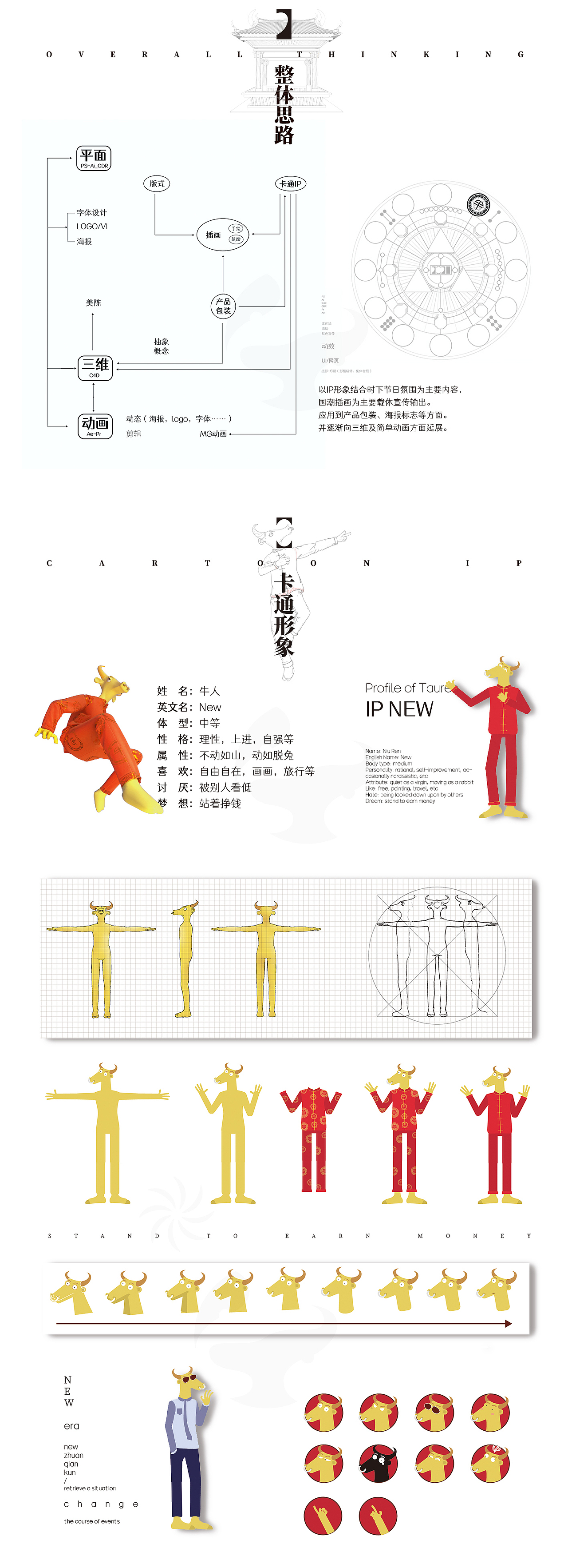 牛转乾坤 | 牛年主题练习（图ZMjQyNjEwOTAw） - 创作习作 - 站酷设计师求己W原创素材 - 站酷ZCOOL