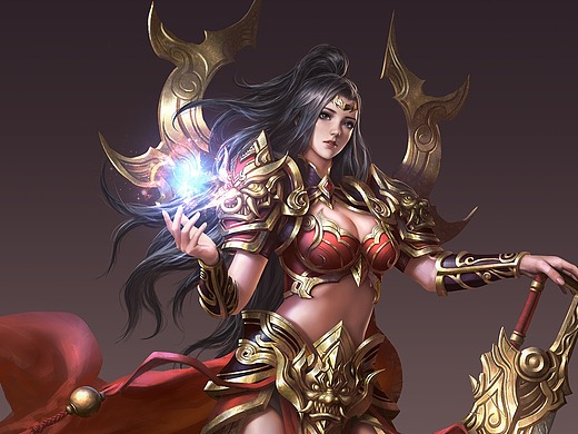 俗气的传奇类大铠甲女战士