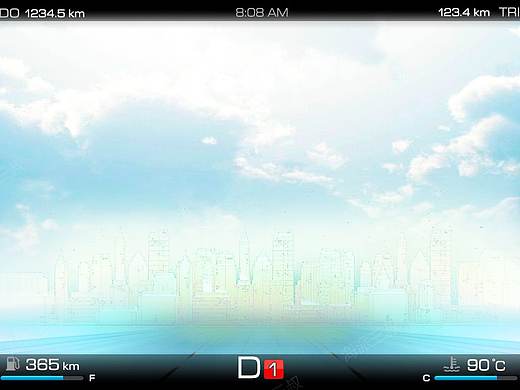 汽车全液晶仪表、主机中控HMI（UI） 008