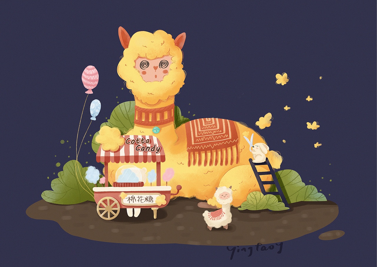 棉花糖车