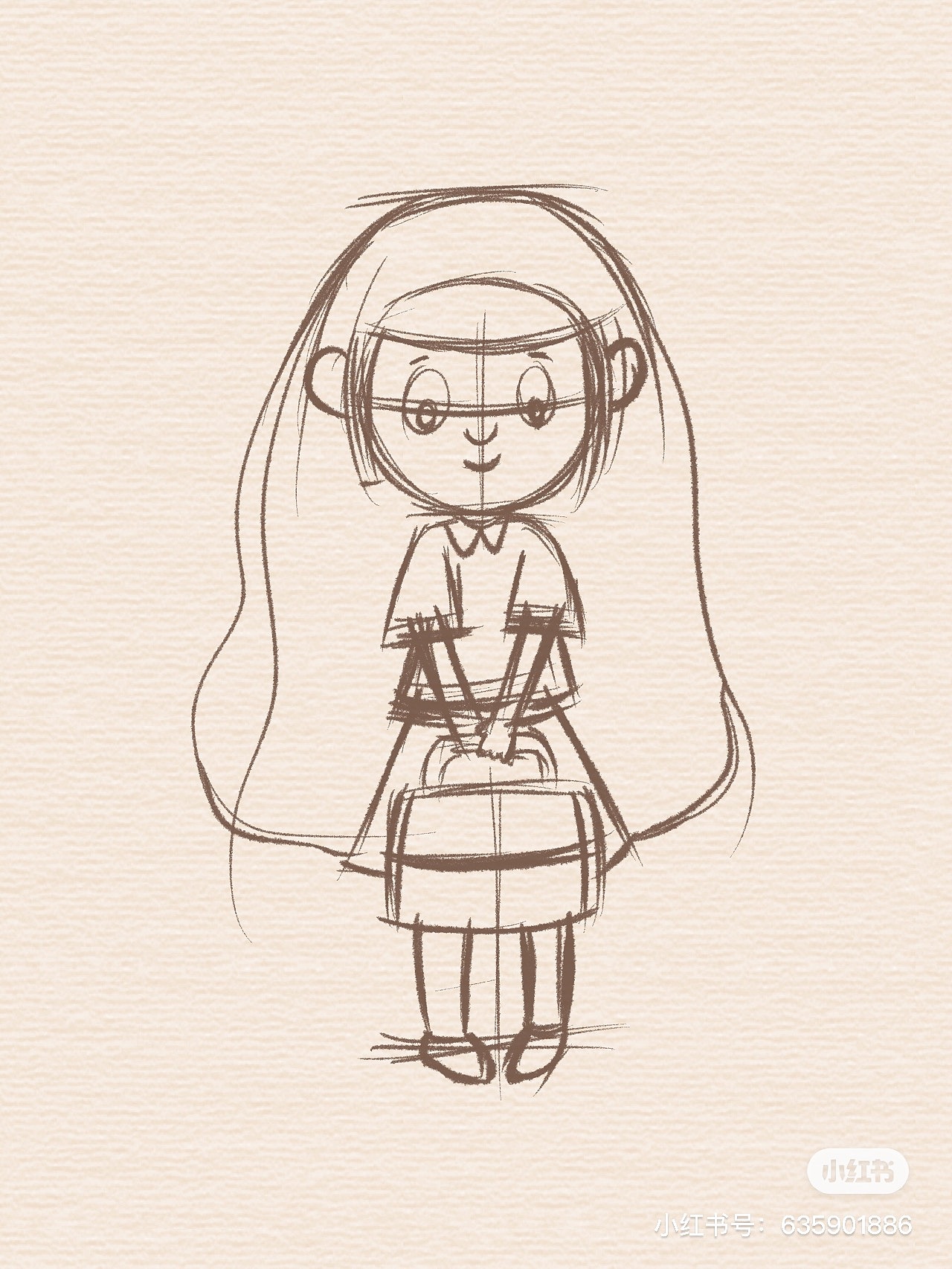 儿童人物插画过程