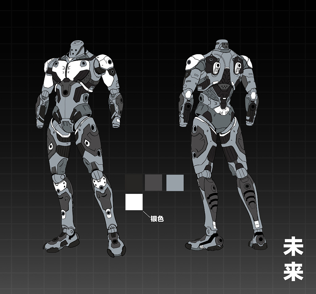 机甲兽人-6寸figure概念设计（图ZMTEwNTQ3MzQw） - 概念设定 - 站酷设计师火山火山KAZAN原创素材 - 站酷ZCOOL