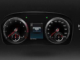 3年前画的 汽车仪表UI