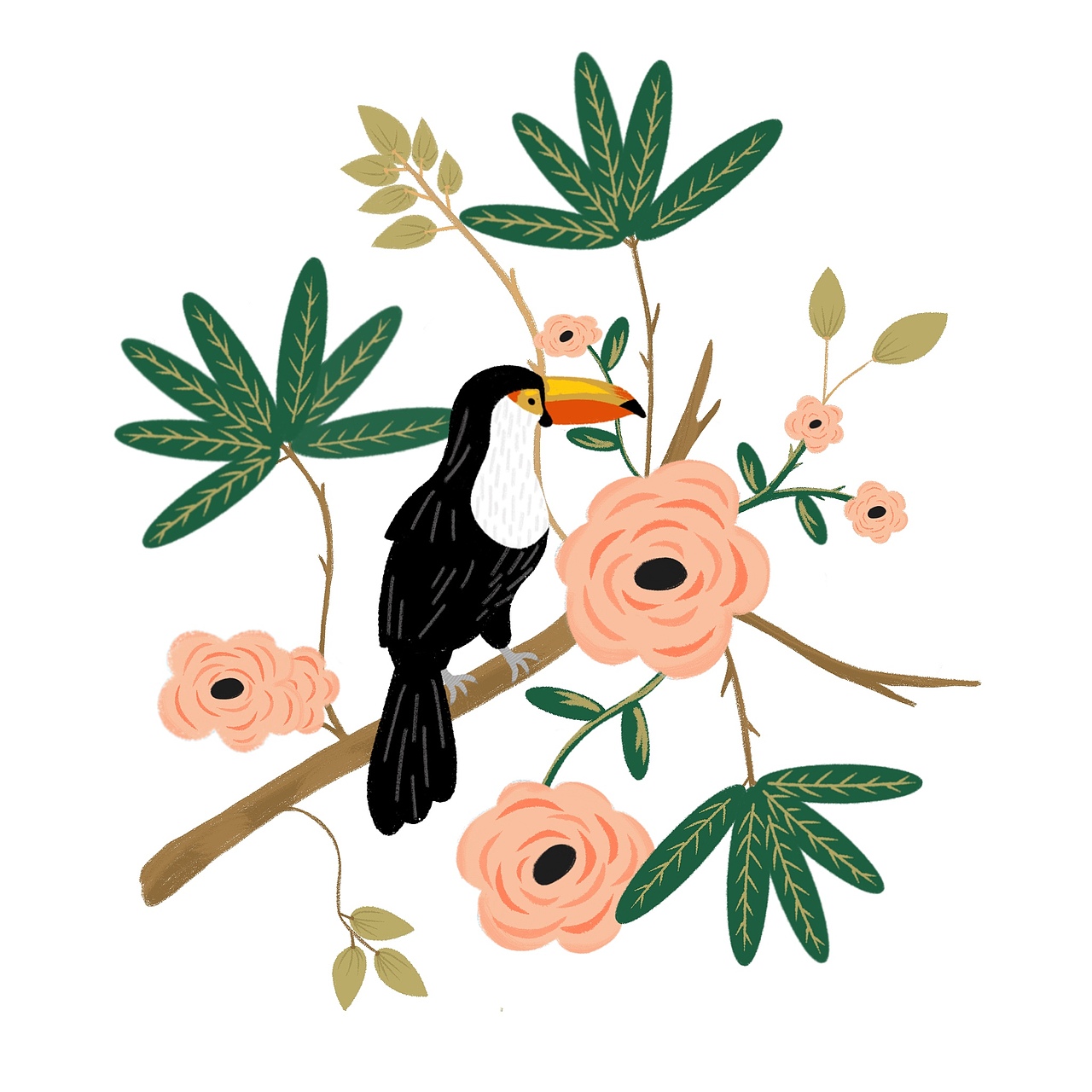 (临摹篇)鸟语花香