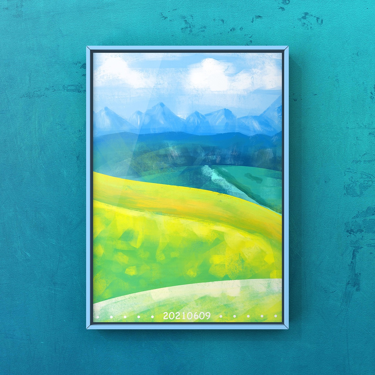 第一天打卡，自然健康油畫（圖ZMjU4MTk4MTY0） - 創(chuàng)作習作 - 站酷設計師橘子想要藍原創(chuàng)素材 - 站酷ZCOOL