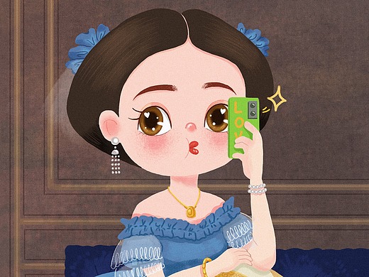 【名画转插画】布罗格利公主爱自拍