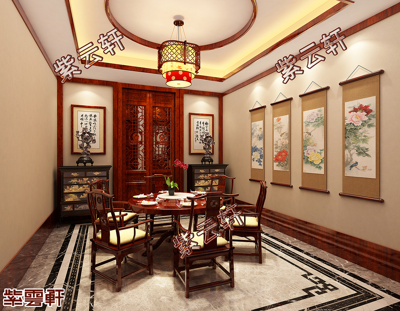 紫云轩餐厅古典中式装修设计图