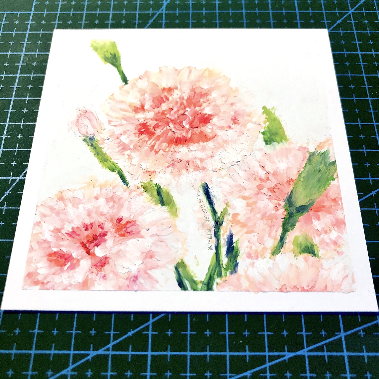 油画棒 花 康乃馨