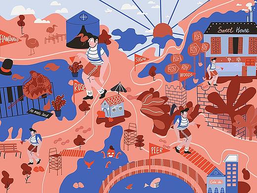 冒險(xiǎn)地圖（個(gè)人主頁(yè)-ZNTM5NTk2NjA=） - 藝術(shù)插畫 - 站酷設(shè)計(jì)師瓜瓜樂(lè)原創(chuàng)素材 - 站酷ZCOOL