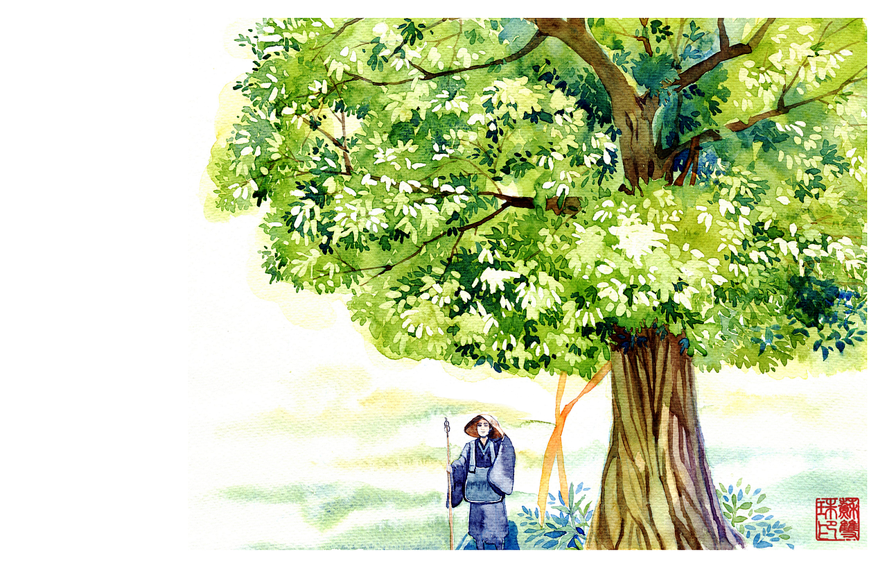 手绘文艺系列仓央嘉措