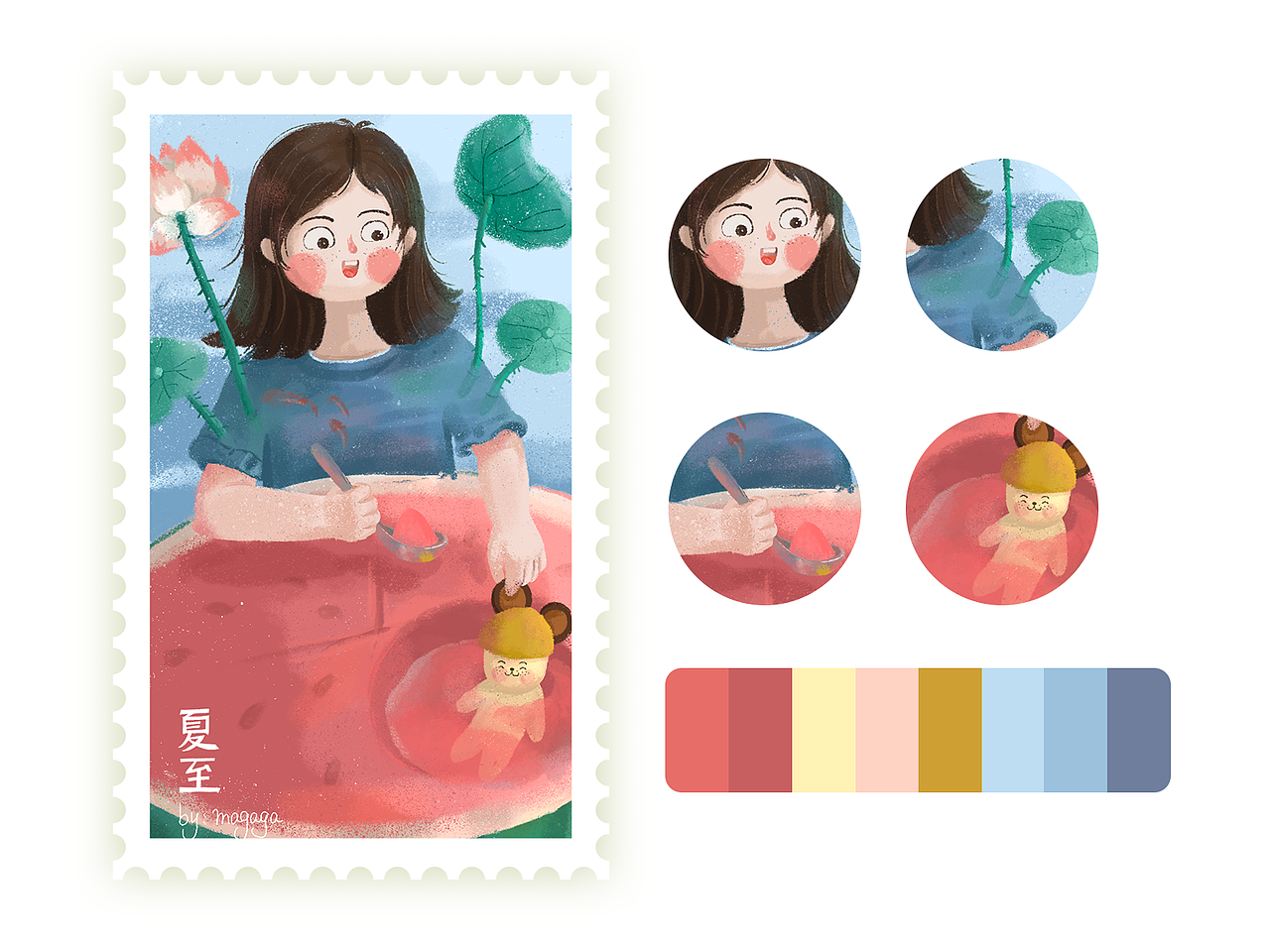 二十四節(jié)氣- - -春夏篇（圖ZMjA2MTIxNTE2） - 閃屏/壁紙 - 站酷設(shè)計師magagaya原創(chuàng)素材 - 站酷ZCOOL