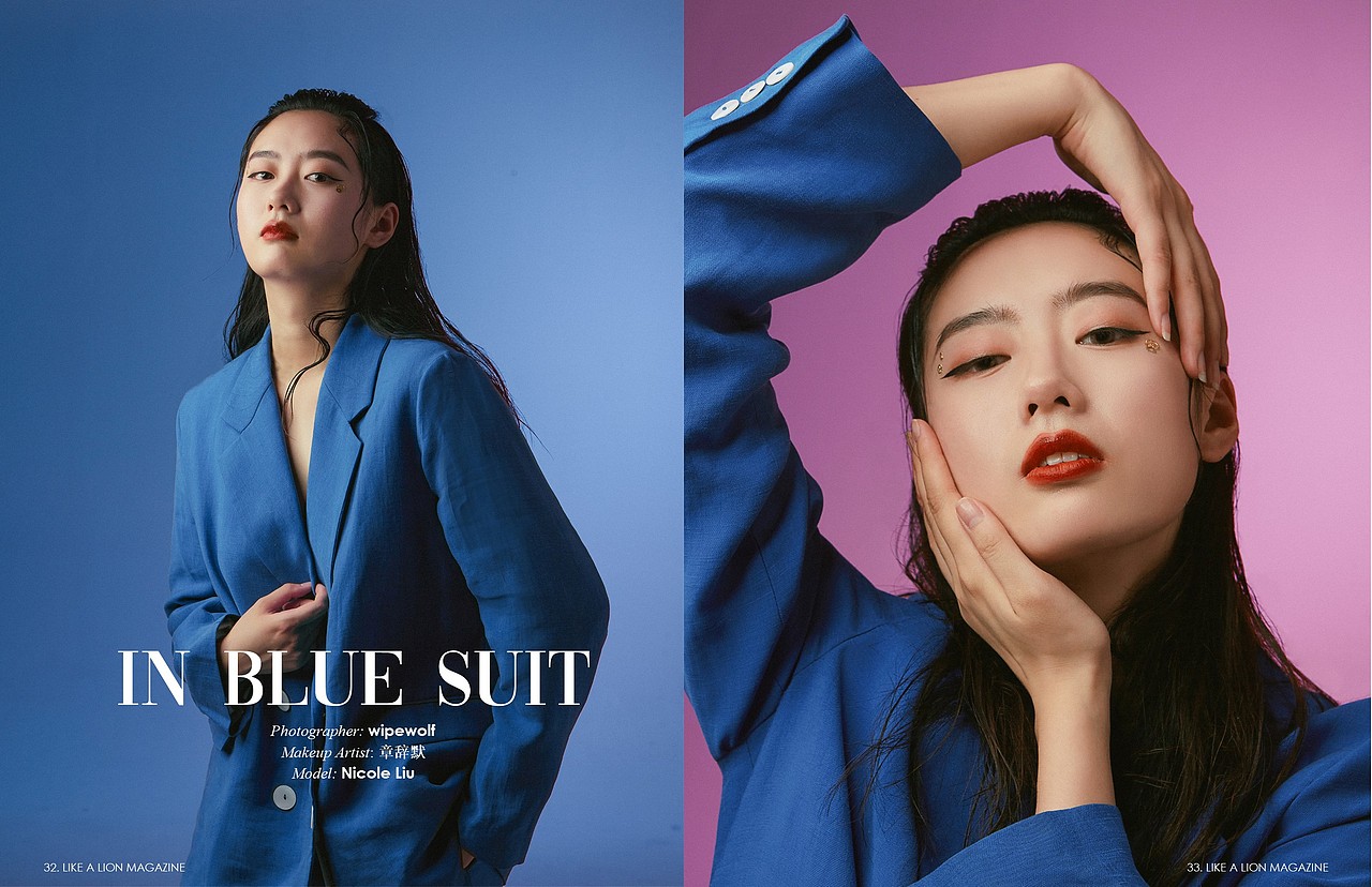 时尚摄影创作丨红蓝一组撞色