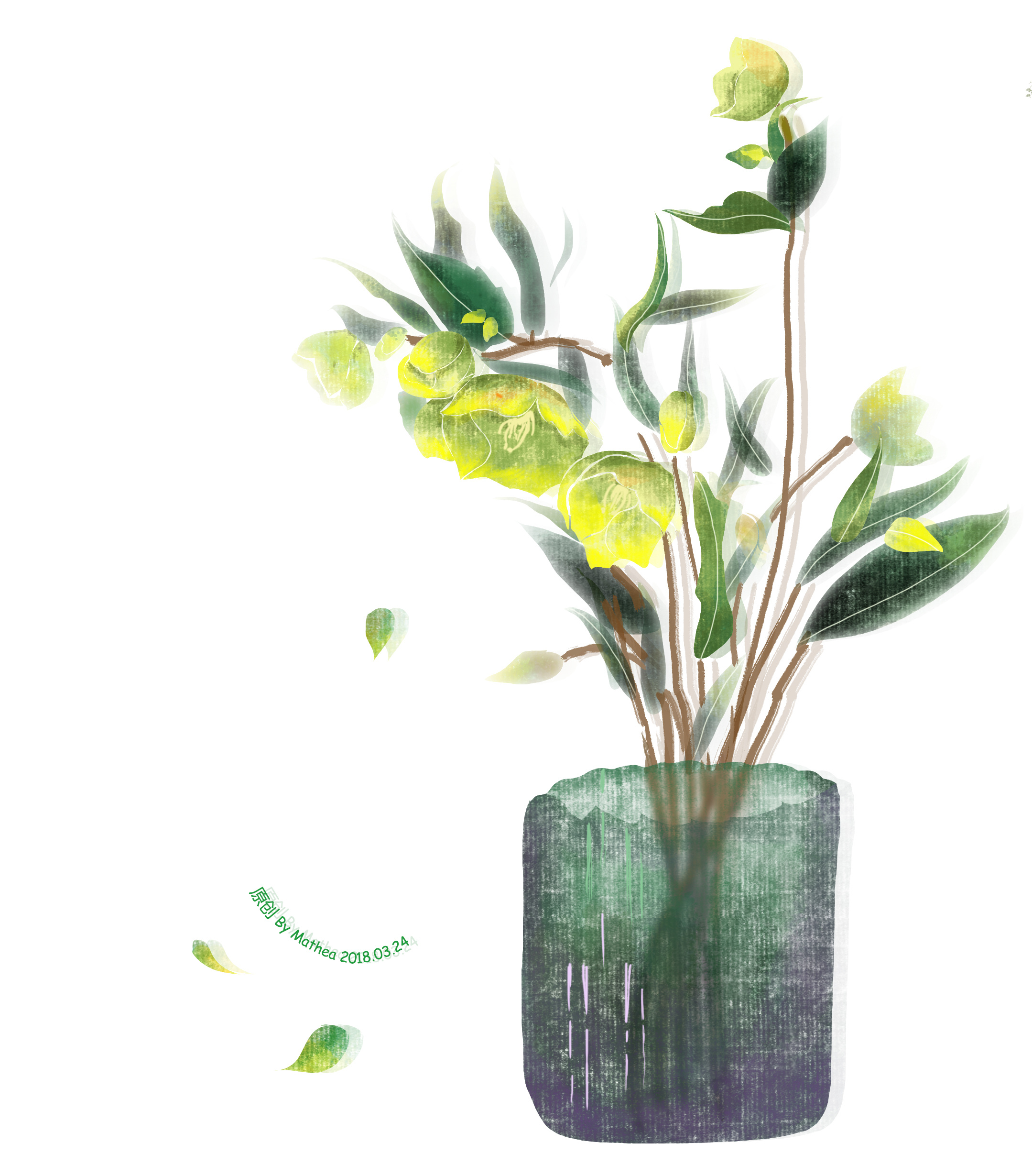 春天&乌龙茶|插画|插画习作|mathea_zmj - 原创作品 - 站酷 (zcool)