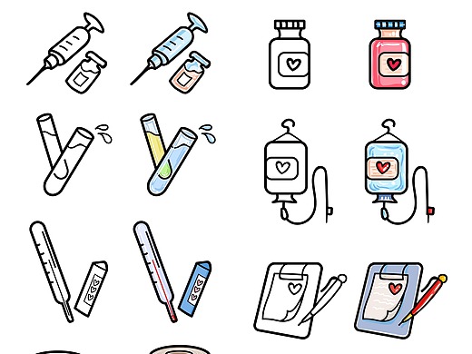 简笔画医疗系列