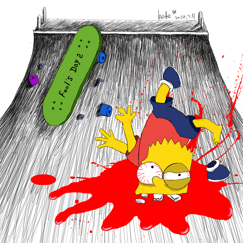 学滑板的时候（图ZNTk2ODkyNjQ=） - 艺术插画 - 站酷设计师xlkpp123原创素材 - 站酷ZCOOL