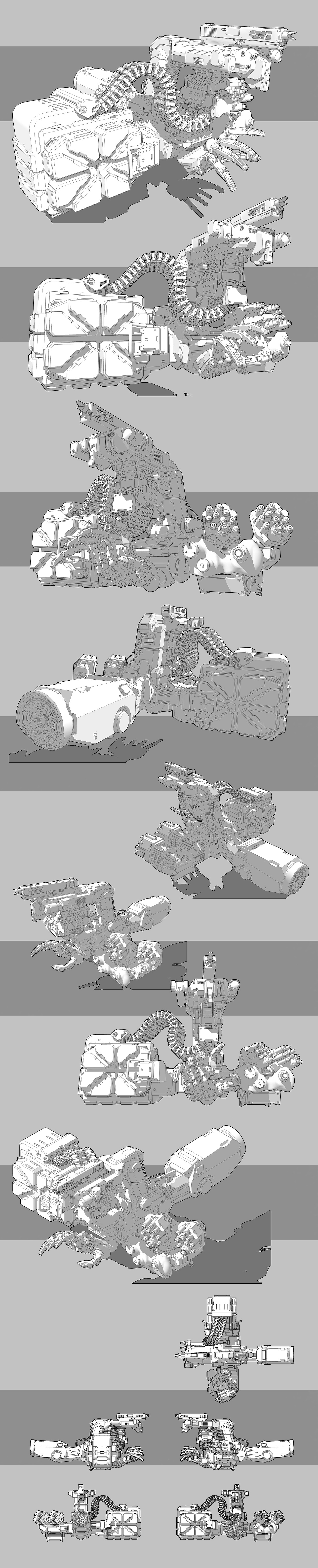 GLOCK-AMGE外骨骼重型枪管自动手枪（图ZMTQ1ODkwOTE2） - 概念设定 - 站酷设计师azgcz原创素材 - 站酷ZCOOL