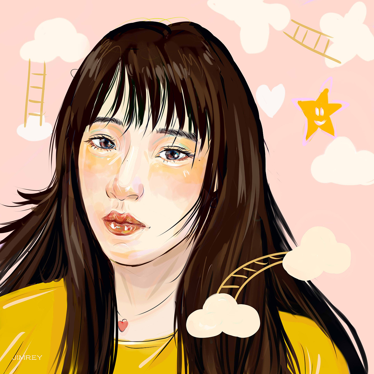 人像插画（图ZMjQ0MjkxMjA0） - 创作习作 - 站酷设计师Jimrey白音原创素材 - 站酷ZCOOL