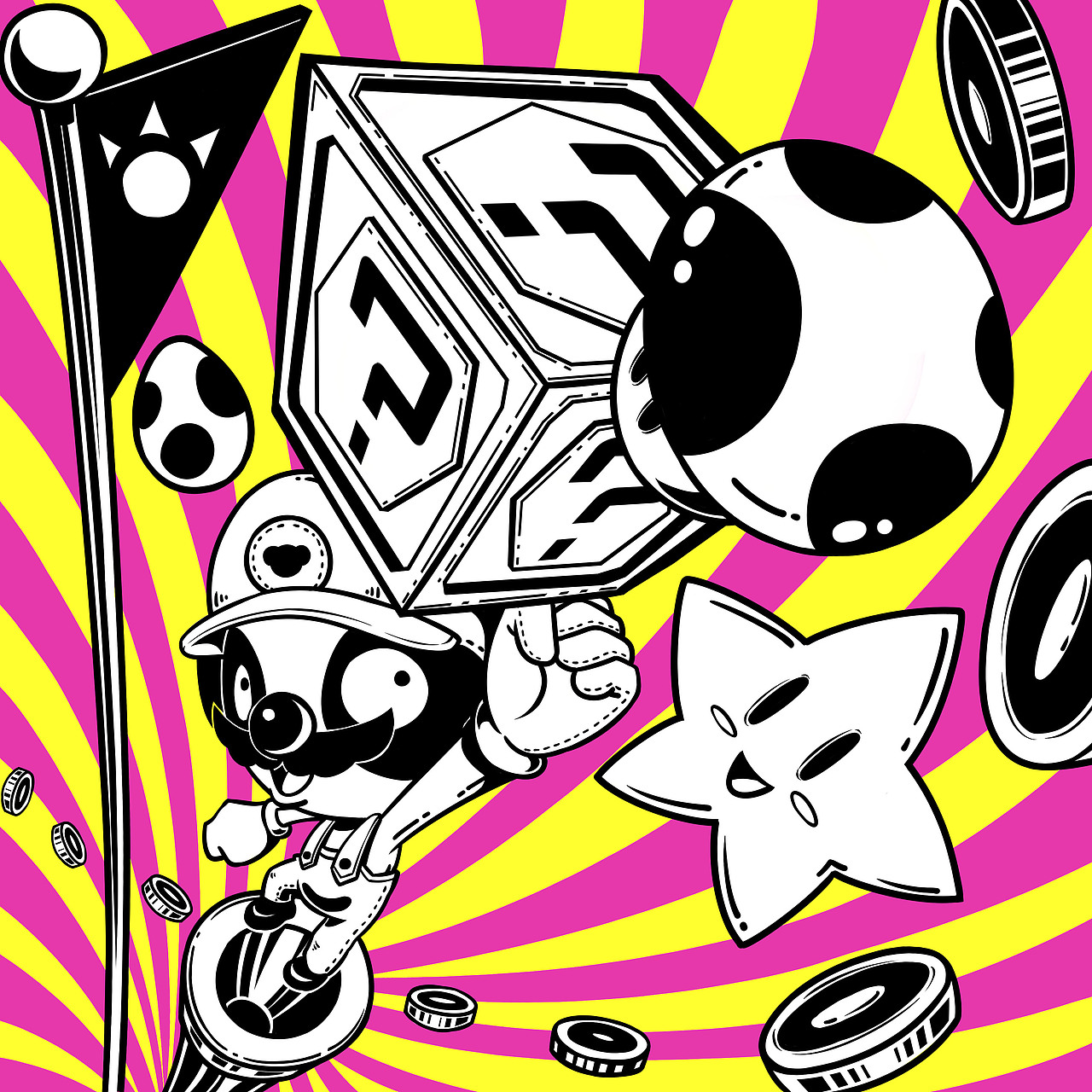 黑白插画（图ZNTE1MzI0ODg=） - 商业插画 - 站酷设计师XIAO兲原创素材 - 站酷ZCOOL