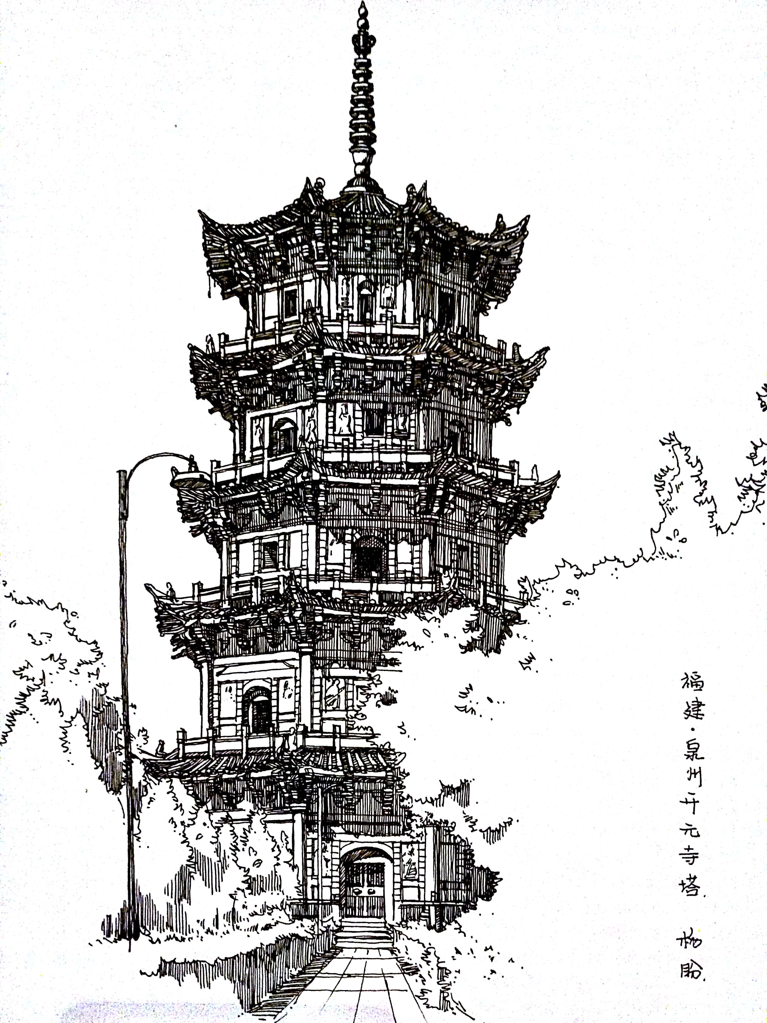 手绘中国民居建筑|纯艺术|绘画|LanskiDesign - 原创作品 - 站酷 (ZCOOL)