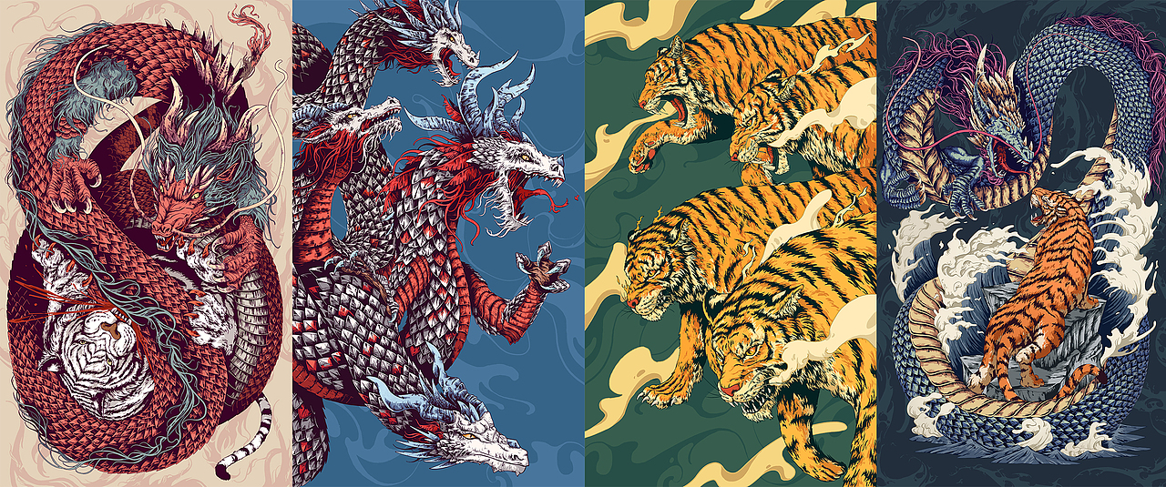 龙争虎斗系列插画