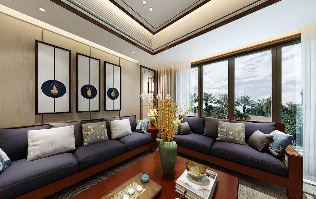 俊峰香阁里拉现代中式新中式装修设计案例-远景装饰（图ZOTg3NTA0NzY=） - 家装设计 - 站酷设计师子平设计home原创素材 - 站酷ZCOOL