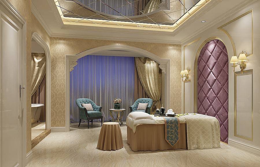 重庆2018美容院装修设计效果图 2018最流行的装修风格 鼎庭装饰装修设计美容院作品系列