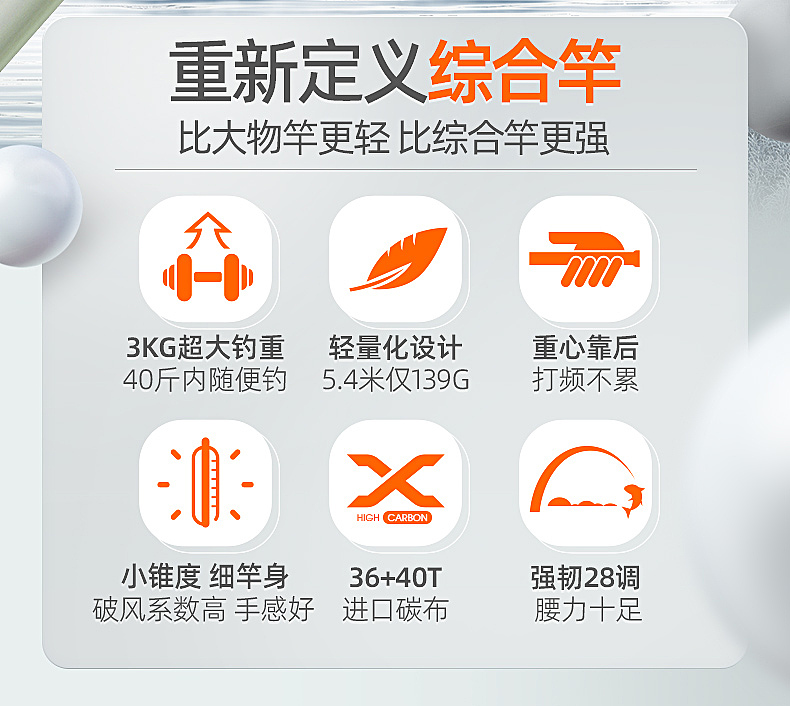 钓鱼竿详情描述设计 渔具详情